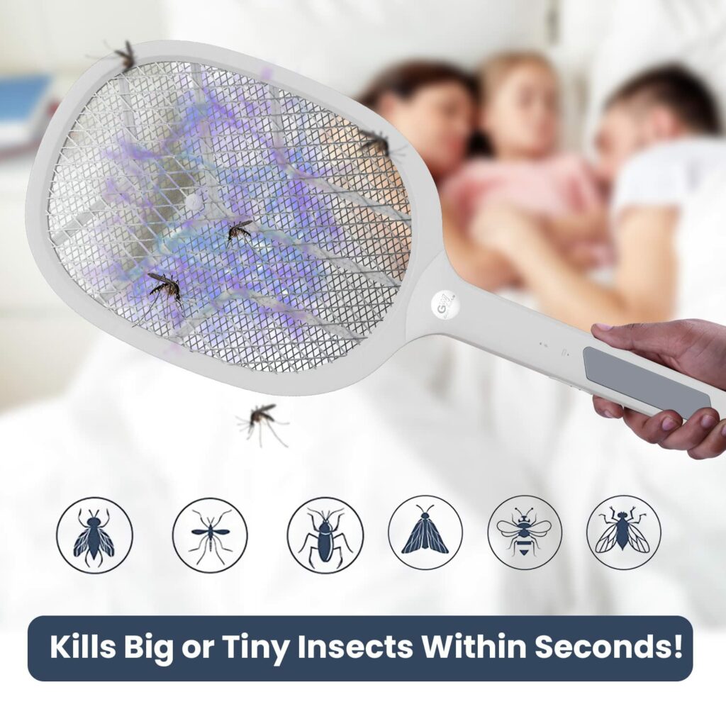 GIGAWATTS with GW Autokill 2-in-1 Mosquito Racket 1200mAh Battery USB ...