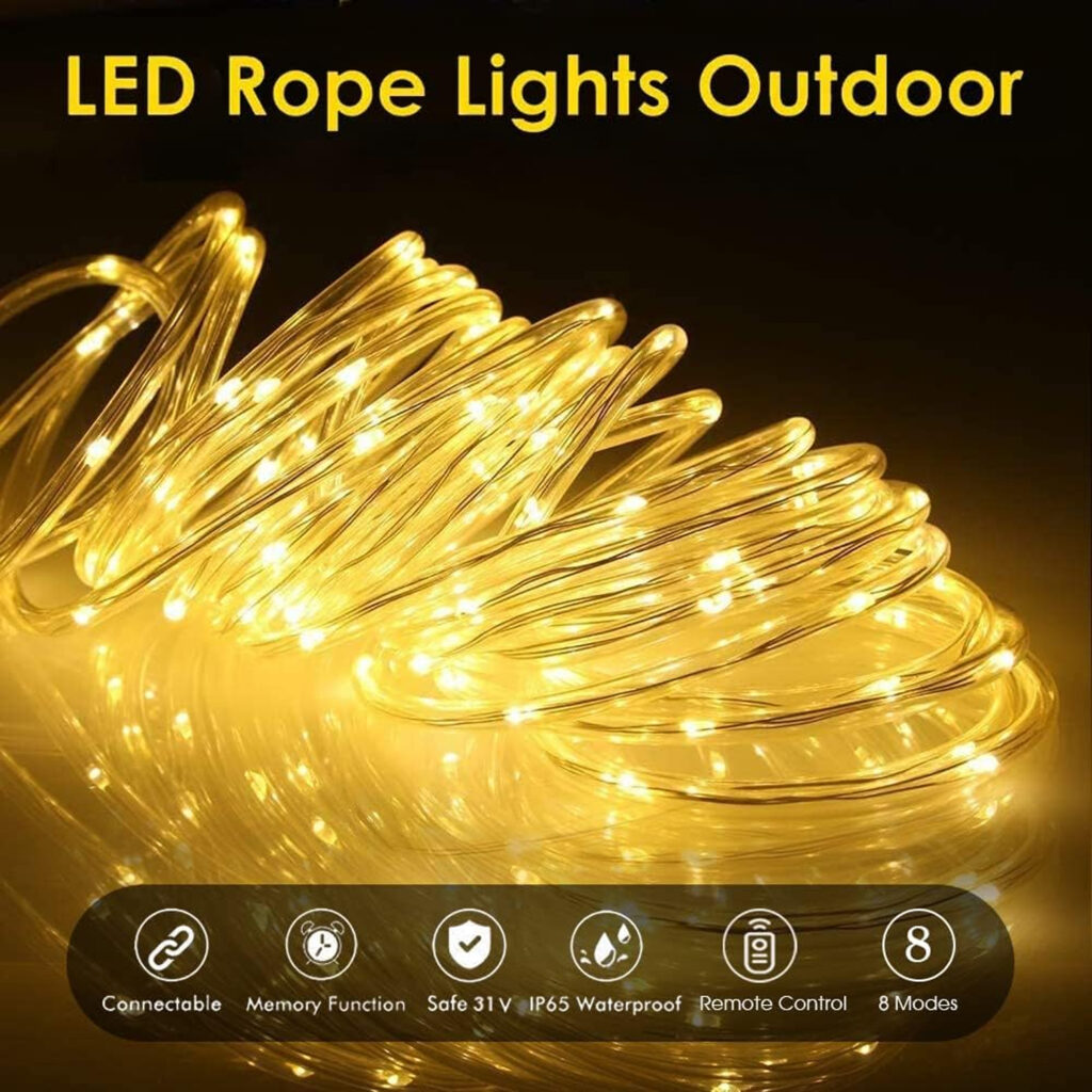 GIGAWATTS Solar PVC Decor Tube Lights for Home and Garden